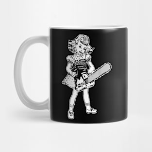 Chainsaw Girl Punk Goth Horror Fan Mug